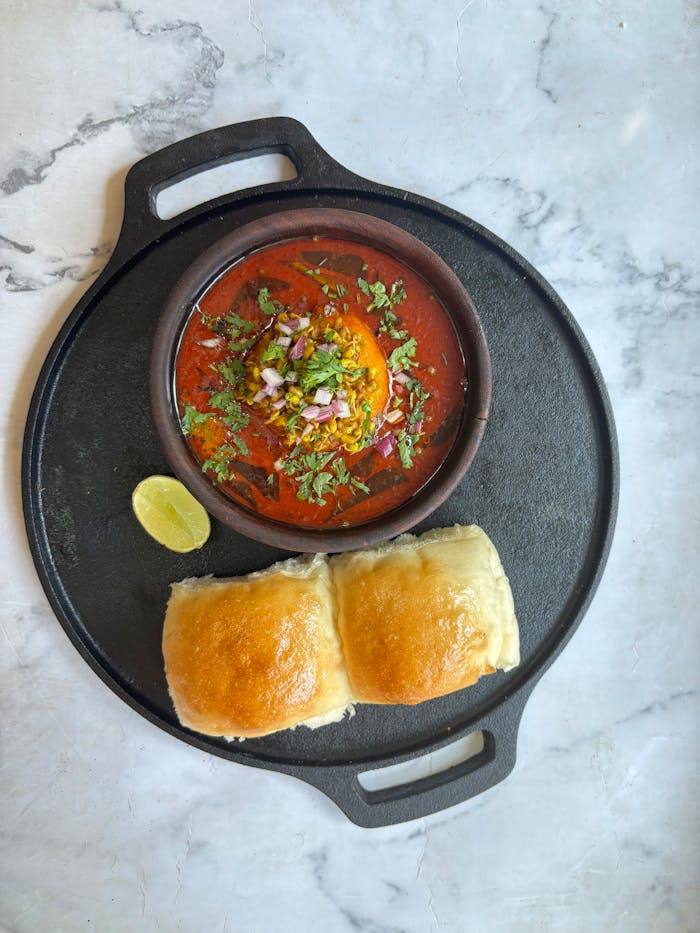 Mouth-watering pav bhaji served at Petal and Plate