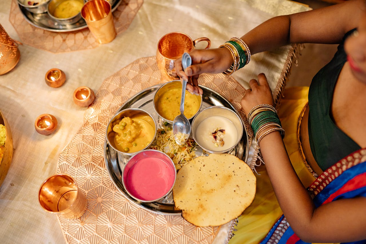 services-04 A Small Thali Served At Petal And Plate